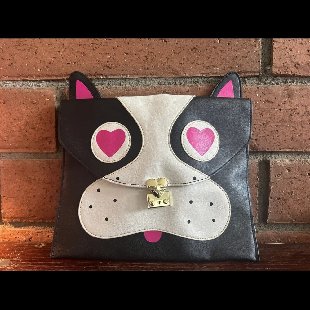 BETSEY JOHNSON Pug FRENCH BULLDOG Clutch Bag Handbag  NWT